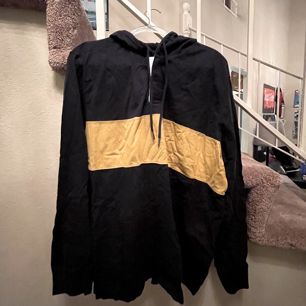 GoodFellow & CO. - Size: XXL - Navy Blue / Yellow Stripe Hoodie